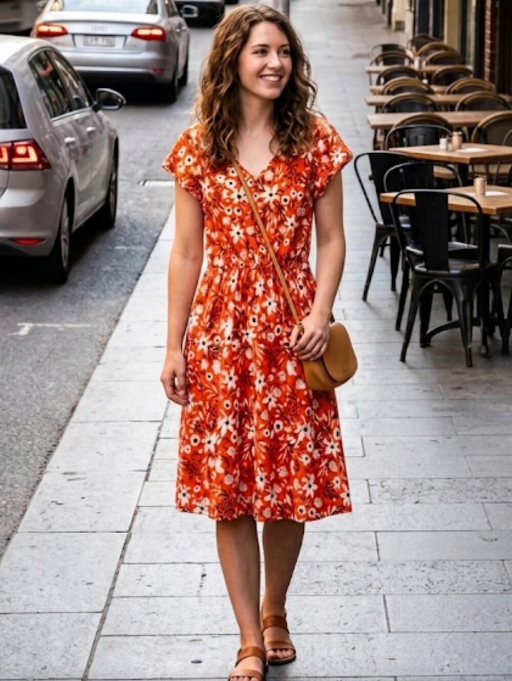 La La Muse Midi Dress, EUC